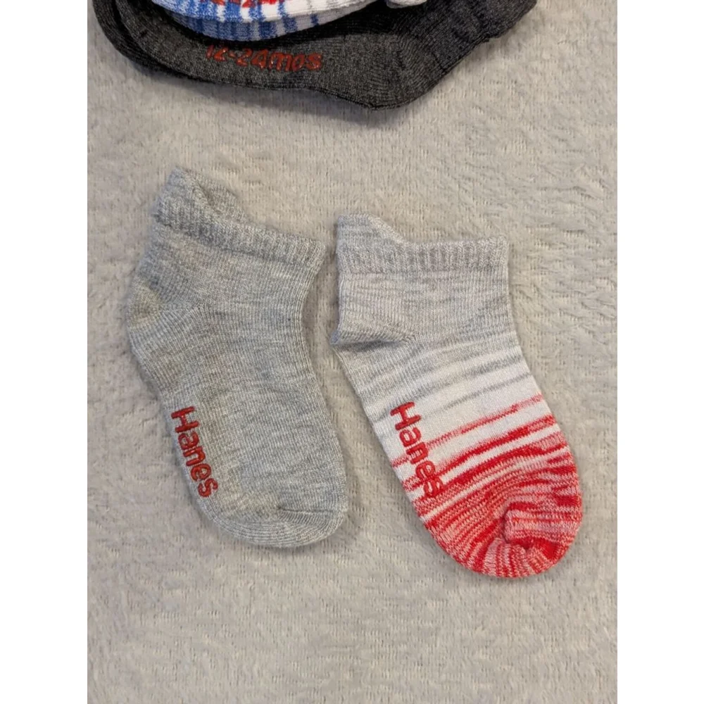 Baby Hanes Socks & Tights One Size 8 pr Multi-color Gripper Bottom